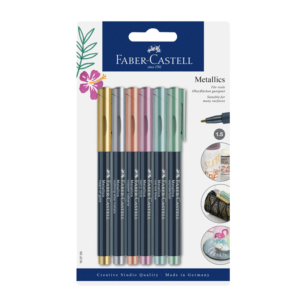 Faber-Castell Metallic Marker 6 Set