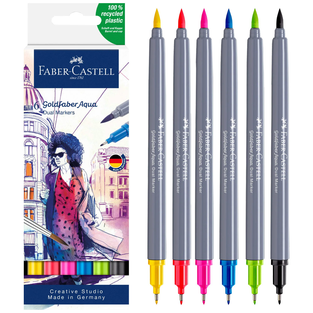 Faber-Castell Goldfaber Aqua Dual Marker 6 Set