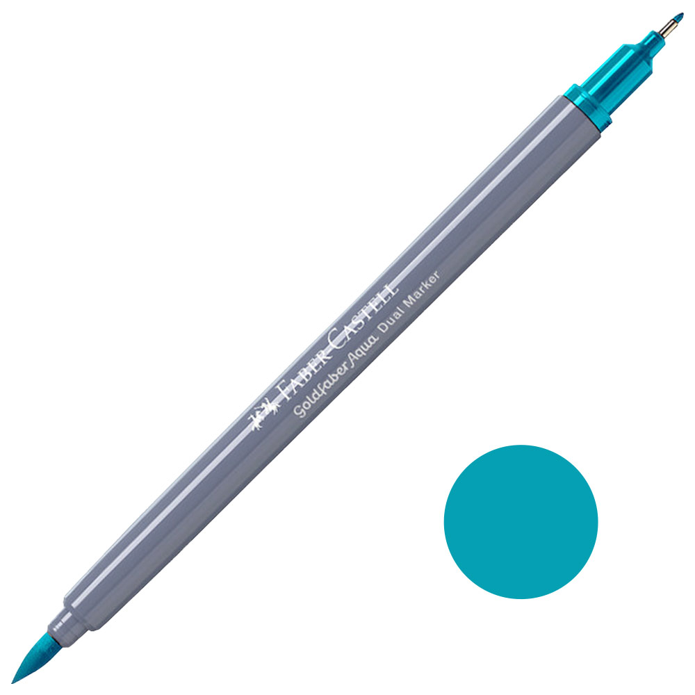 Faber-Castell Goldfaber Aqua Dual Marker 654 Light Cobalt Turquoise