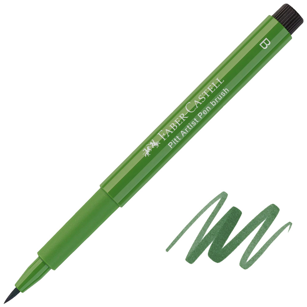 Faber-Castell Pitt Artist Pen Brush Permanent Green Olive