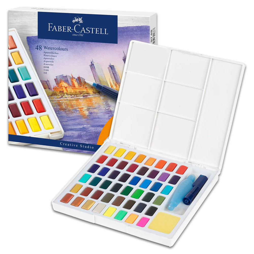 Faber-Castell Creative Studio Watercolor Pan 48 Set