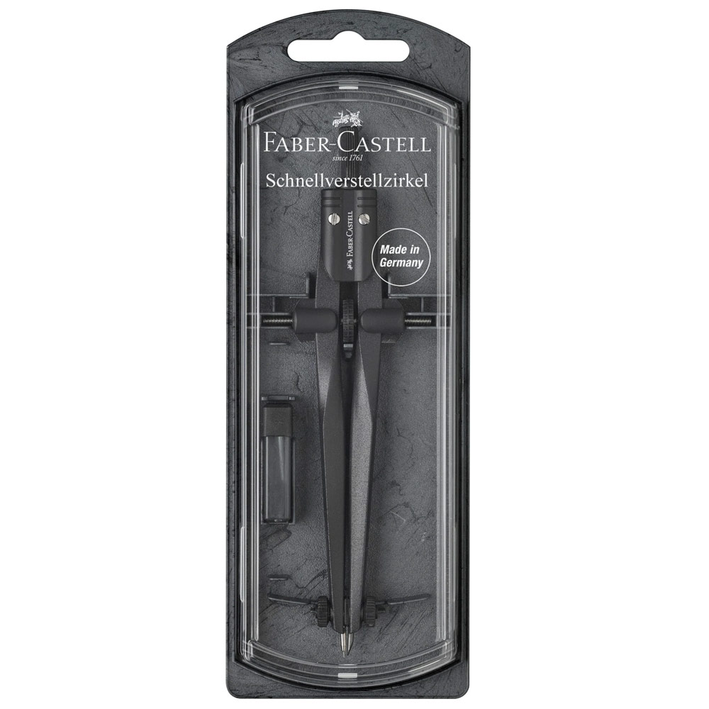 Faber-Castell Quick Set Compass Stream Series Black Stone