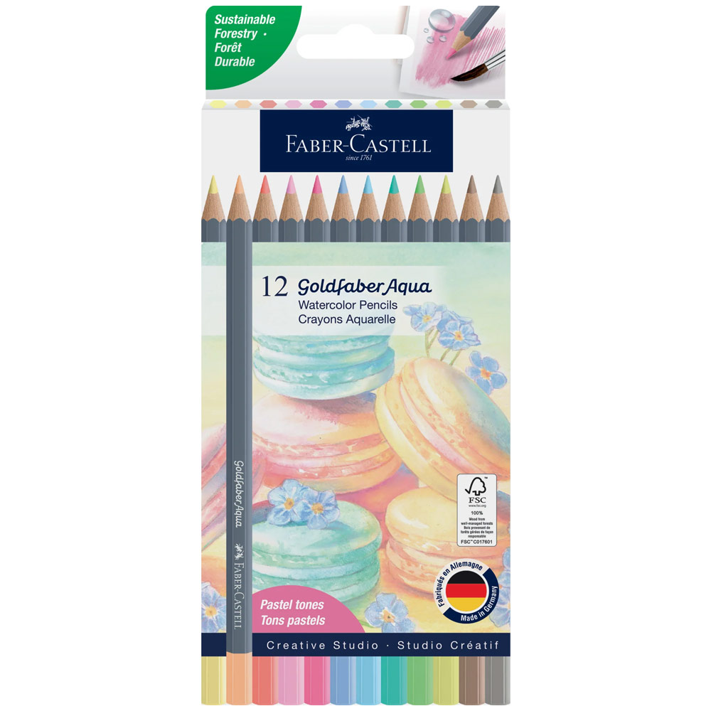 Faber-Castel Goldfaber Aqua Watercolor Pencil 12 Set Pastel