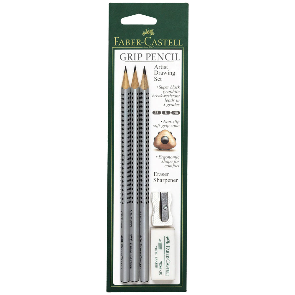 Faber-Castell Grip 2001 Graphite Pencil Drawing 5 Set