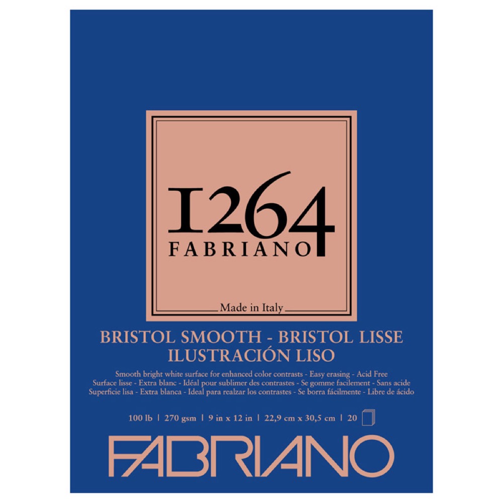 Fabriano 1264 Bristol Pad 9"x12" Smooth