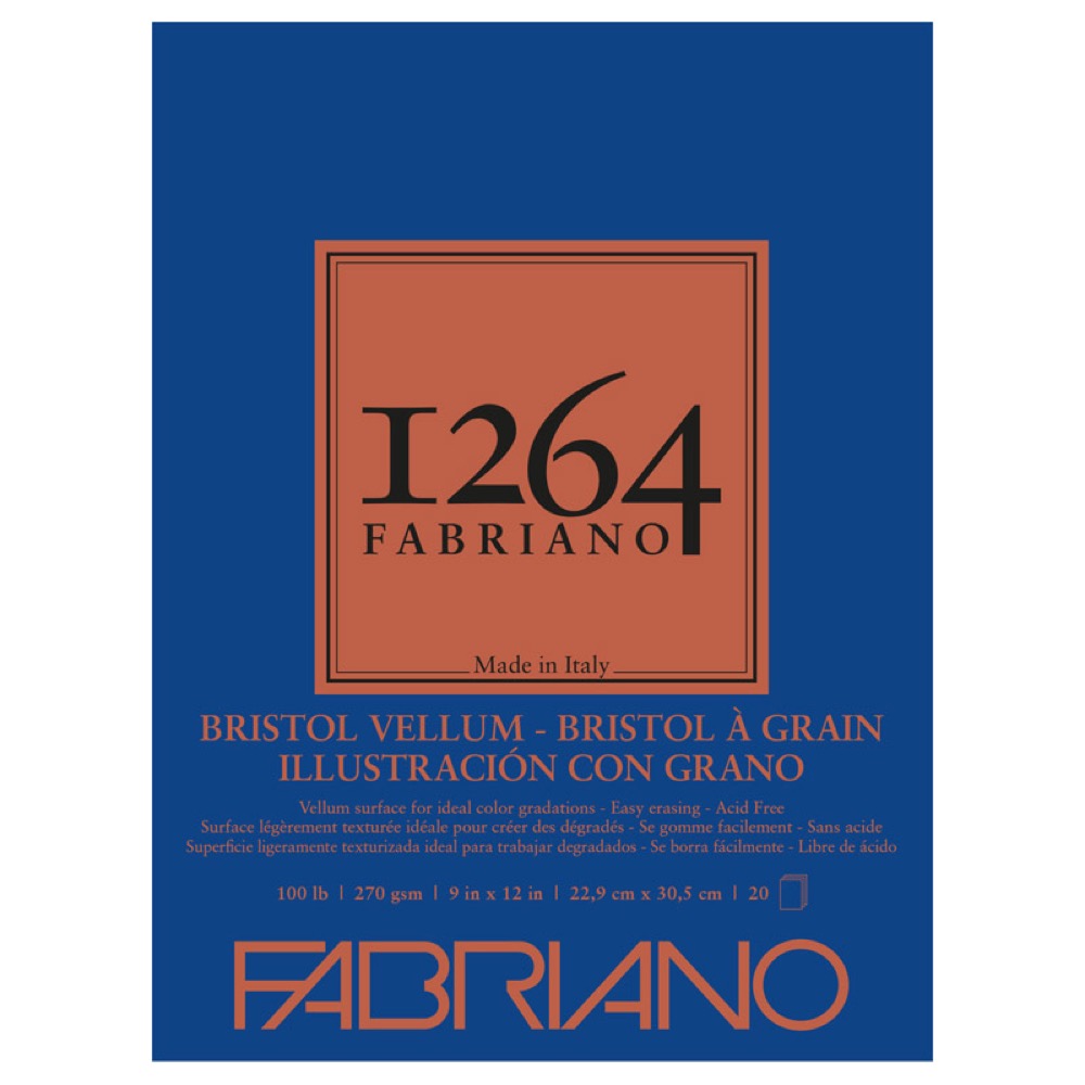 Fabriano 1264 Bristol Pad 9"x12" Vellum