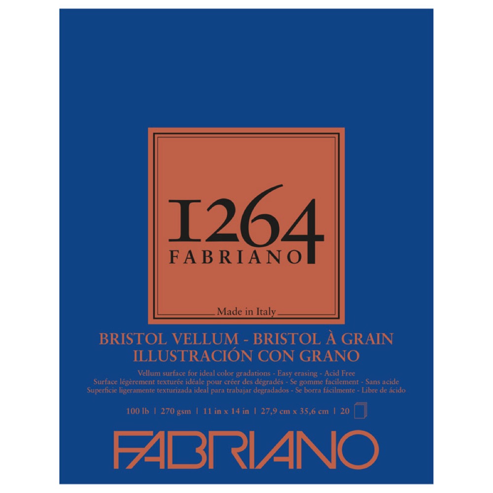 Fabriano 1264 Bristol Pad 11"x14" Vellum