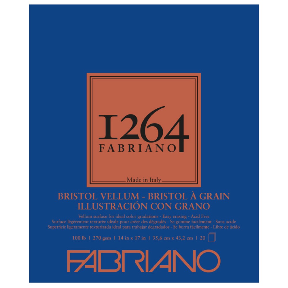 Fabriano 1264 Bristol Pad 14"x17" Vellum