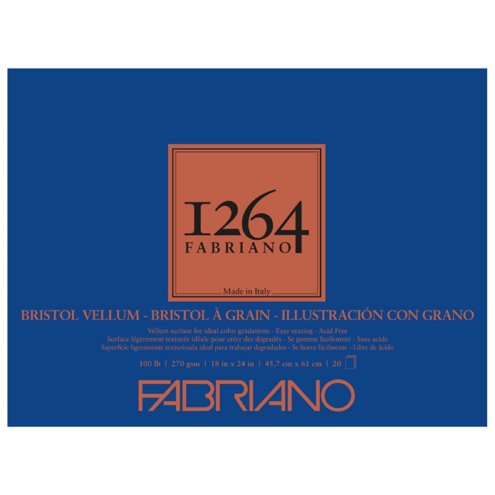 Fabriano 1264 Bristol Pad 18"x24" Vellum