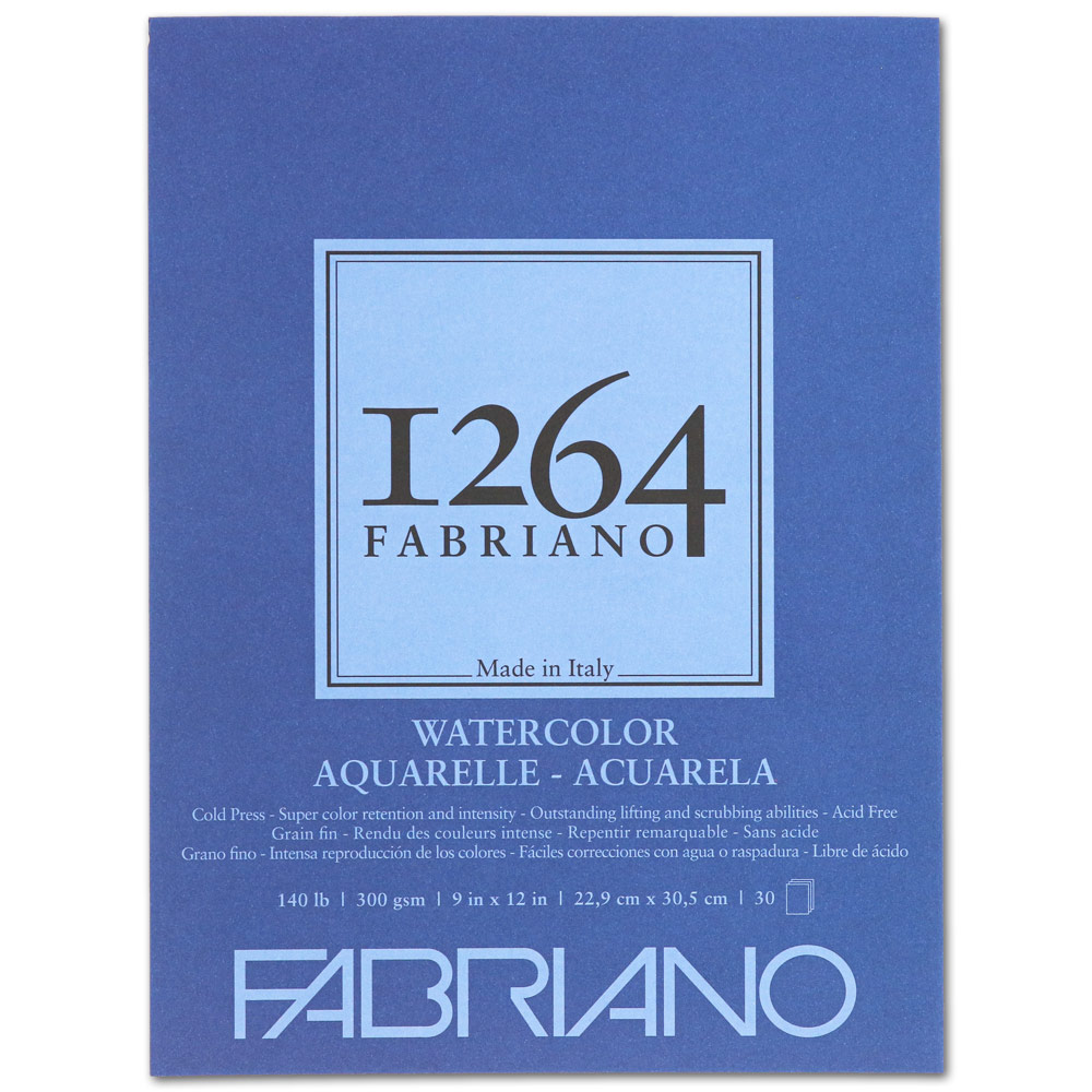 Fabriano 1264 Watercolor Pad 9" x 12"