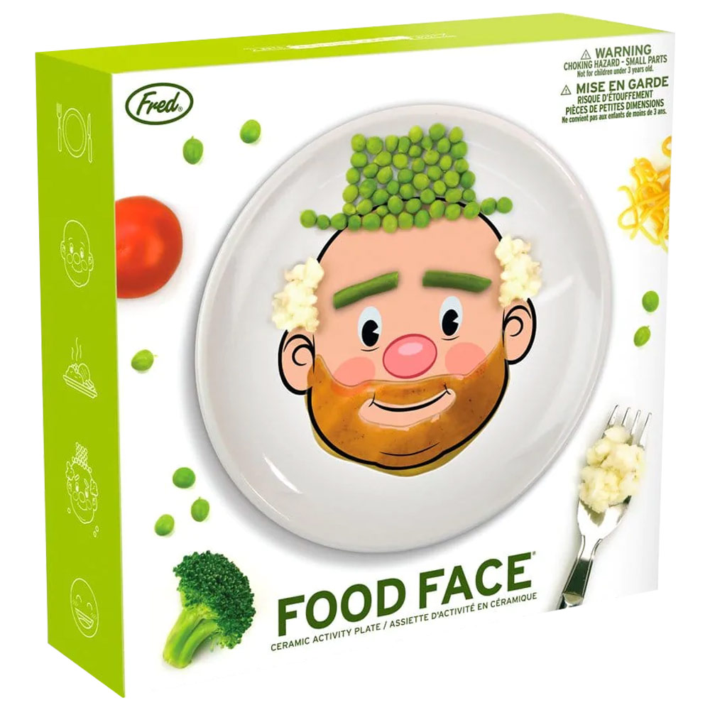 Fred Studio Dinner Plate Food Face