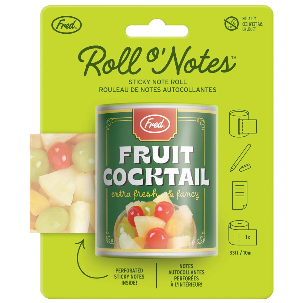 Fred Studio Roll O' Notes Sticky Note Roll Fruit Cocktail