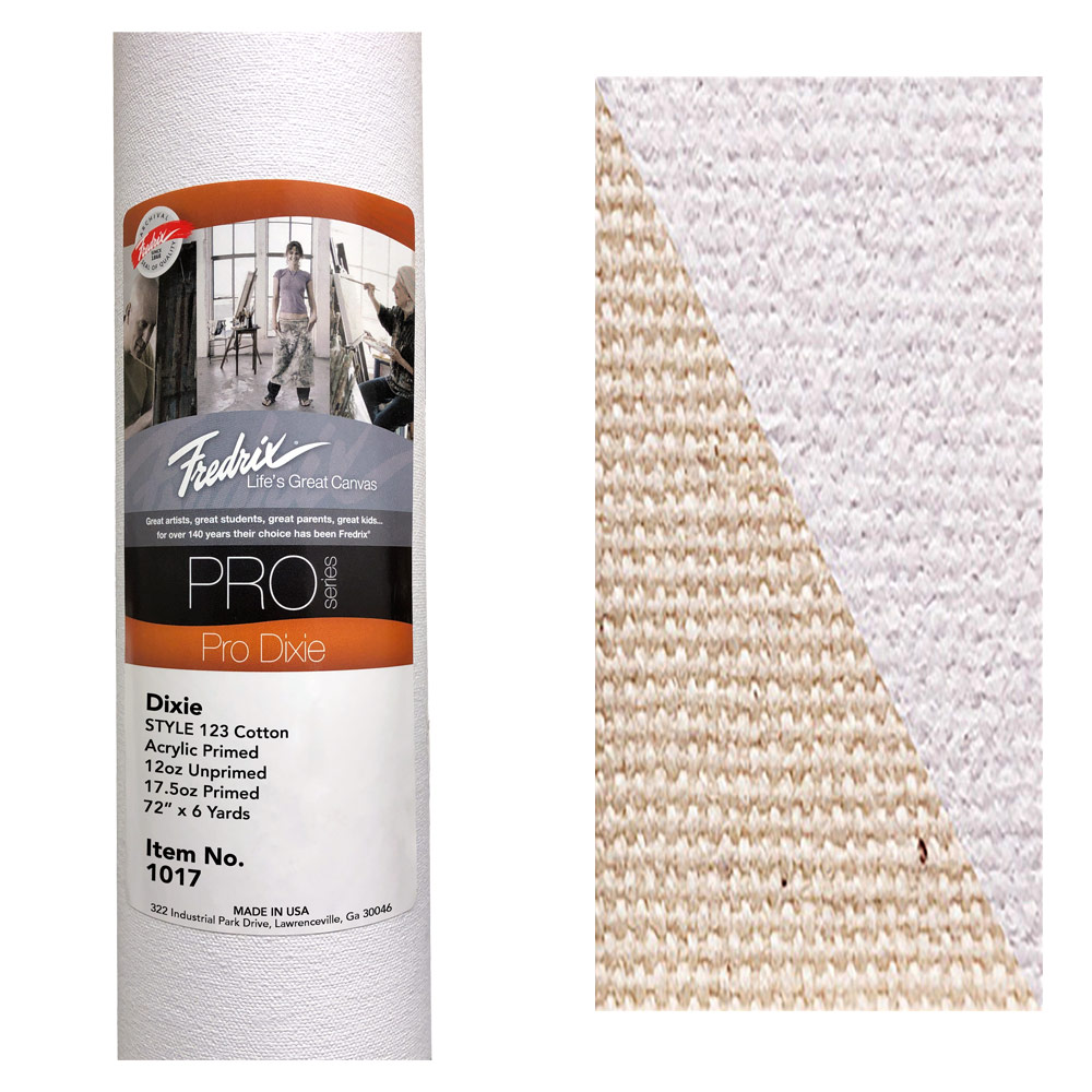 Fredrix PRO SERIES 17.5oz Dixie #123 Cotton Canvas Roll 72"x6yd