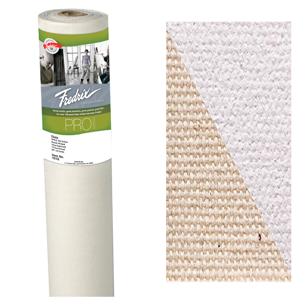Fredrix PRO SERIES 17.5oz Dixie #123 Cotton Canvas Roll 84"x6yd