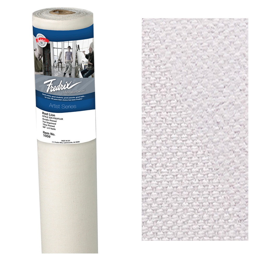 Fredrix ARTIST SERIES 16oz Red Lion #520 Polyflax Canvas Roll 58"x6yd