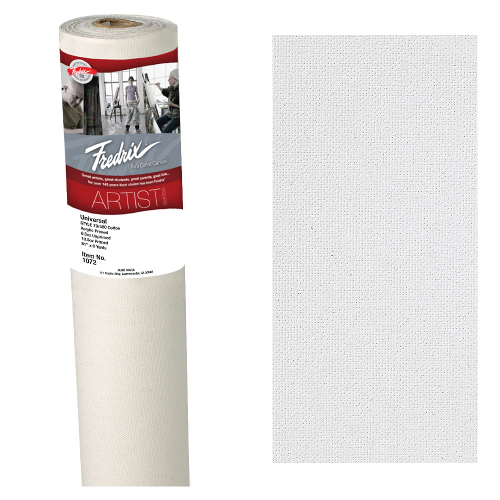 Fredrix ARTIST SERIES 10.5oz Universal #70/580 Cotton Canvas Roll 61"x6yd