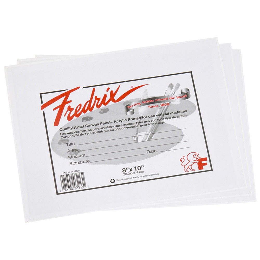 Fredrix ARTIST SERIES Canvas Panel 3 Pack 8"x10"