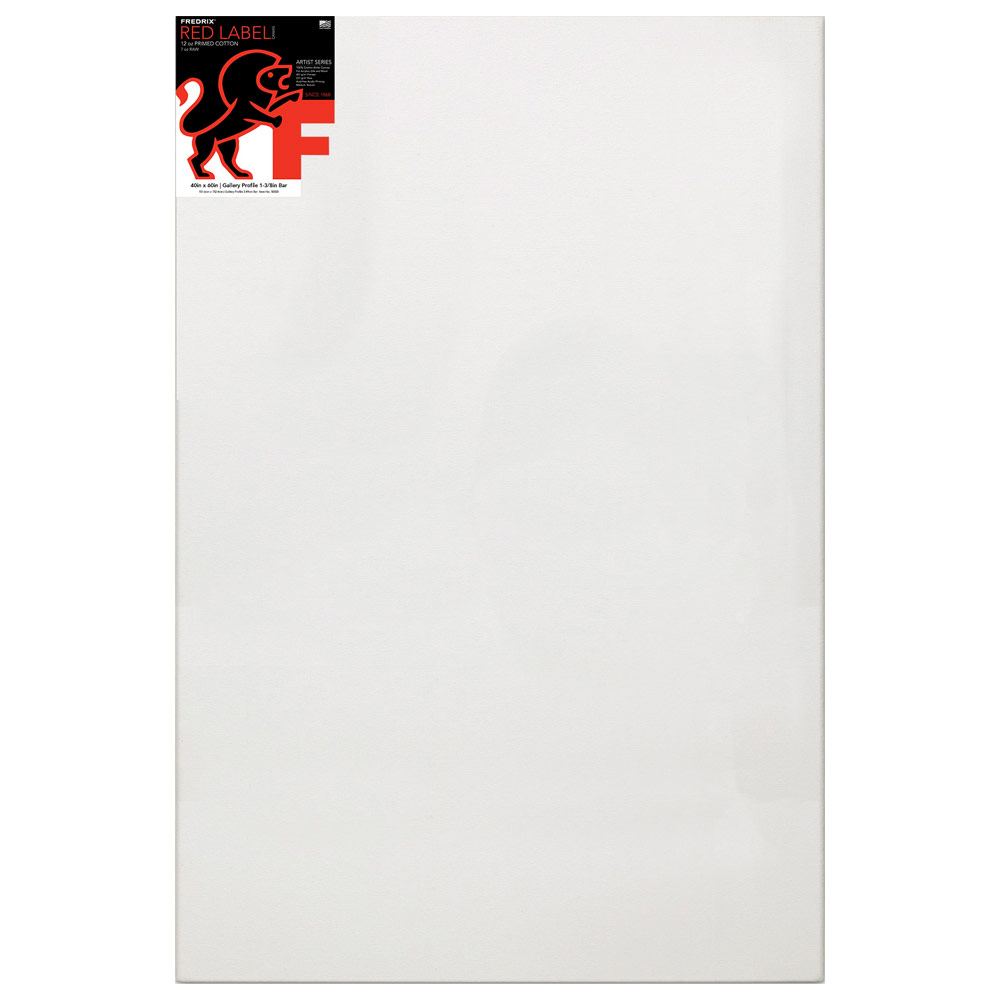 Fredrix RED LABEL 12oz Acrylic Primed Cotton Canvas 1-3/8" Gallery 40"x60"