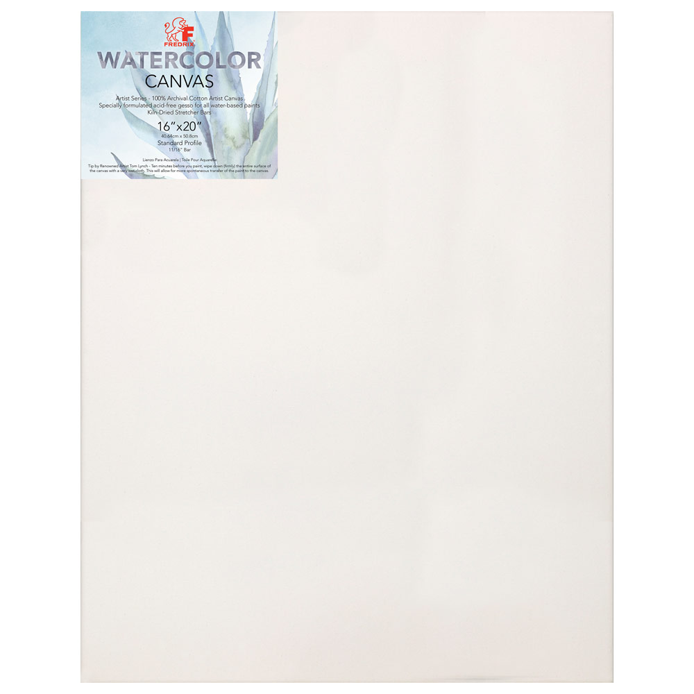 Fredrix ARTIST SERIES Watercolor Canvas 7.7oz Primed 16"x20"