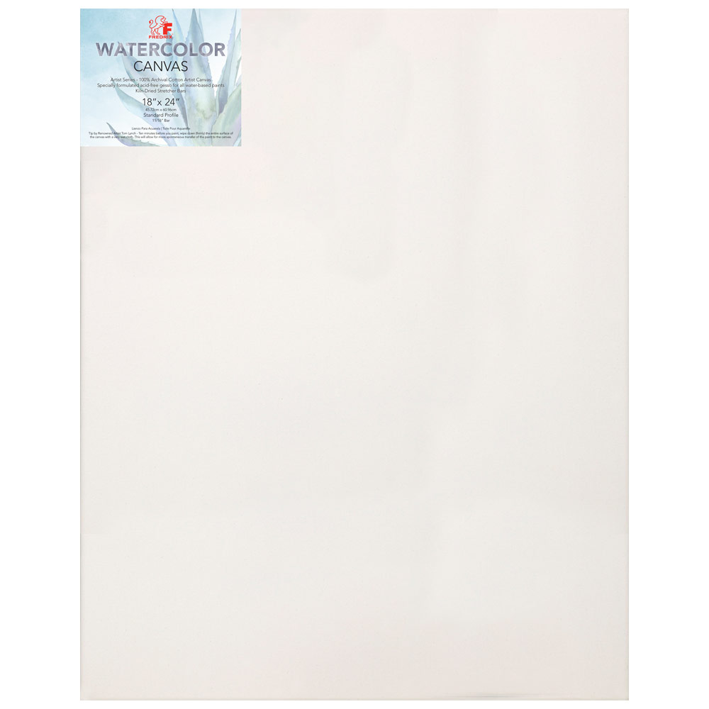 Fredrix ARTIST SERIES Watercolor Canvas 7.7oz Primed 18"x24"