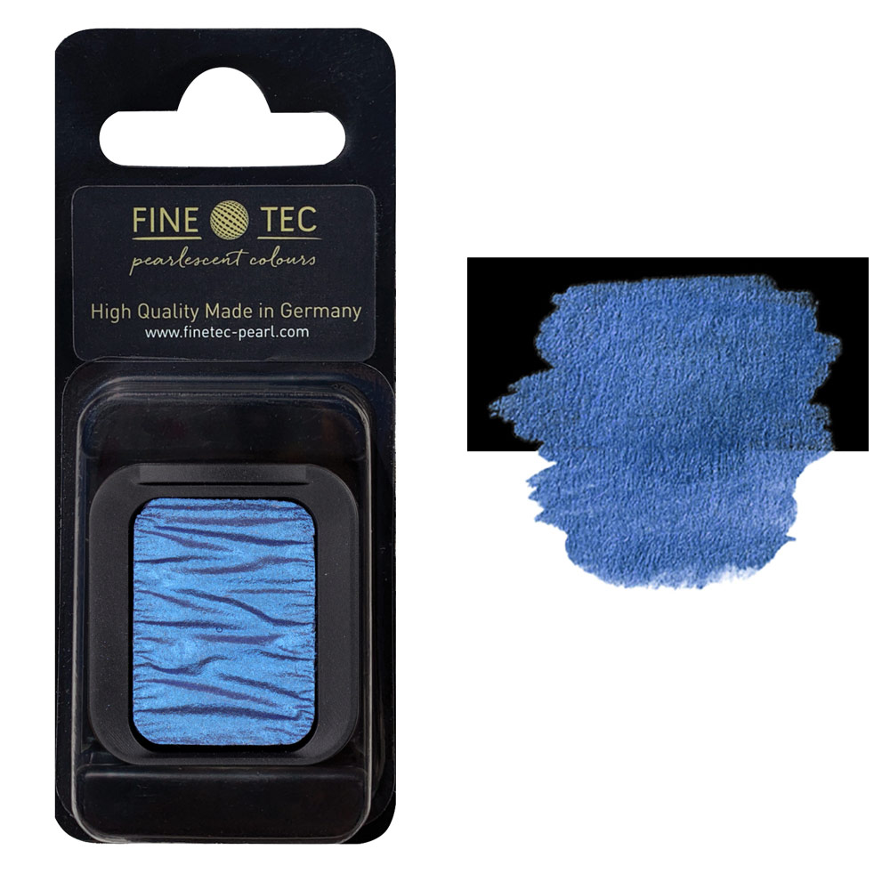 FINETEC Pearlescent Watercolour Pan Sapphire Blue