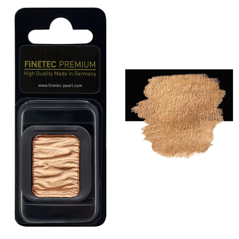 FINETEC Premium Pearlescent Watercolour Pan Colorado Brown