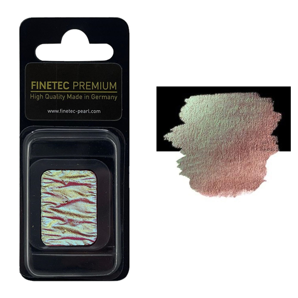 FINETEC Premium Flip-Flop Watercolour Pan Golden Green/Pink
