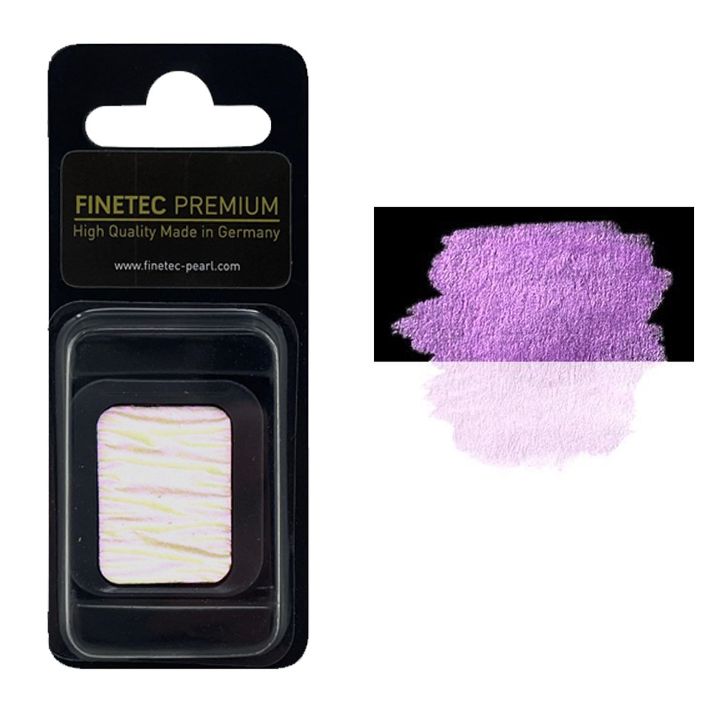 FINETEC Premium Pearlescent Watercolour Pan Amethyst