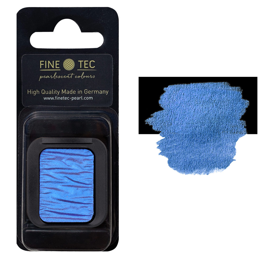 FINETEC Pearlescent Watercolour Pan High Chroma Blue