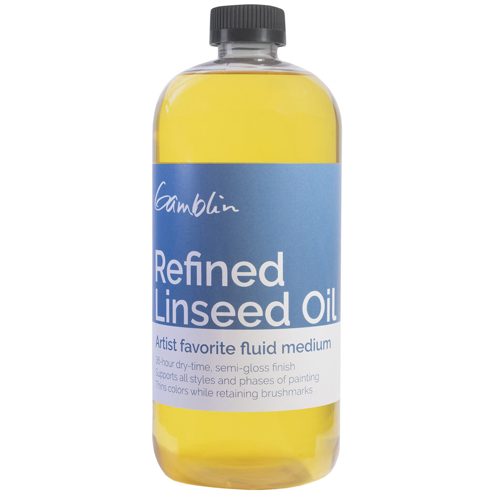 Gamblin Artists' Oil Colors Refined Linseed Oil 32oz