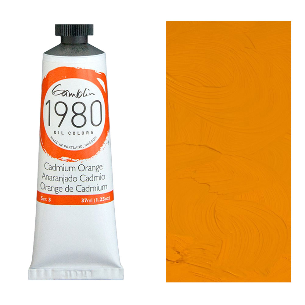 Gamblin 1980 Oil Colors 37ml Cadmium Orange