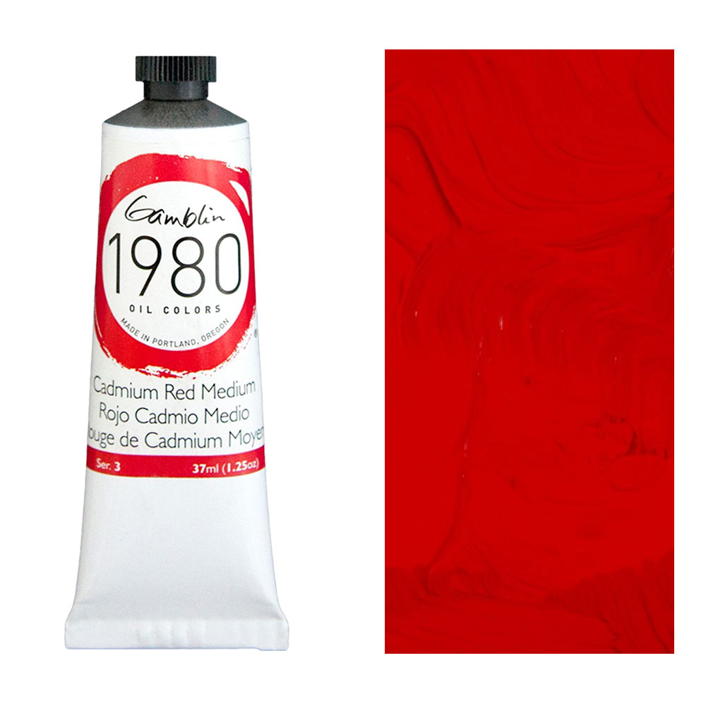 Gamblin 1980 Oil Colors 37ml Cadmium Red Medium