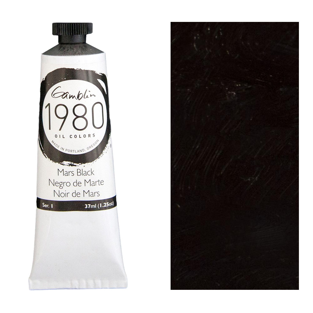 Gamblin 1980 Oil Colors 37ml Mars Black