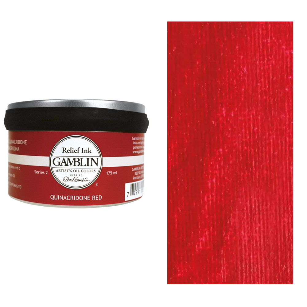 Gamblin Relief Ink 175ml Quinacridone Red