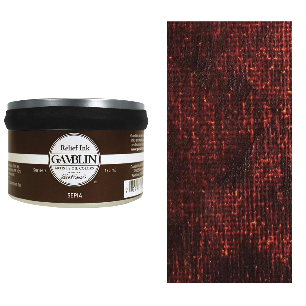 Gamblin Relief Ink 175ml Sepia