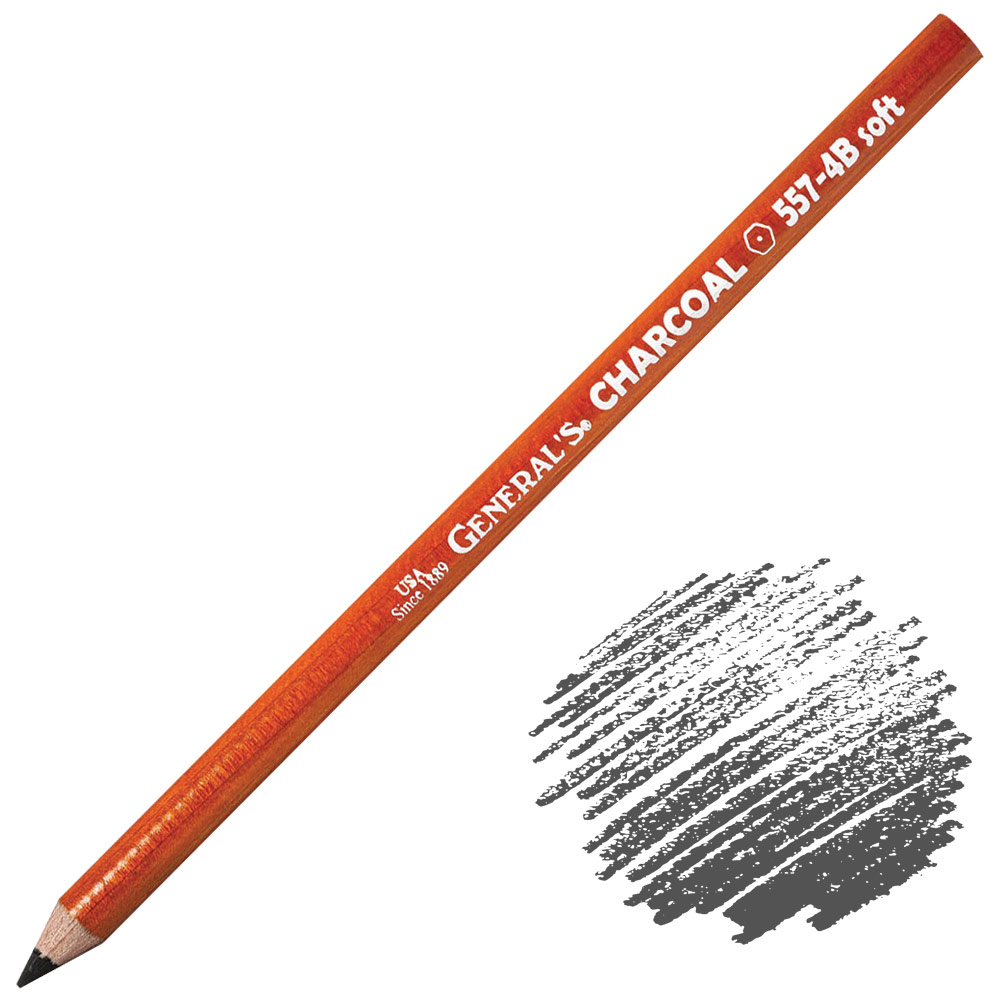 General Pencil Charcoal Pencils 2/Pkg-4B