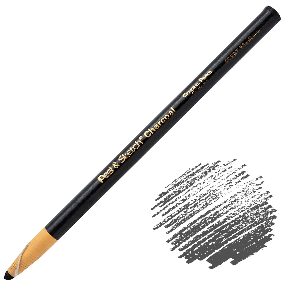 General's Peel & Sketch Charcoal 5632T Pencil Medium