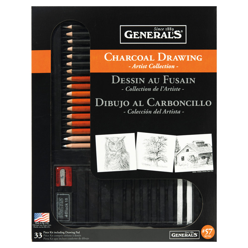 General's Charcoal Drawing Artist Collection Kit
