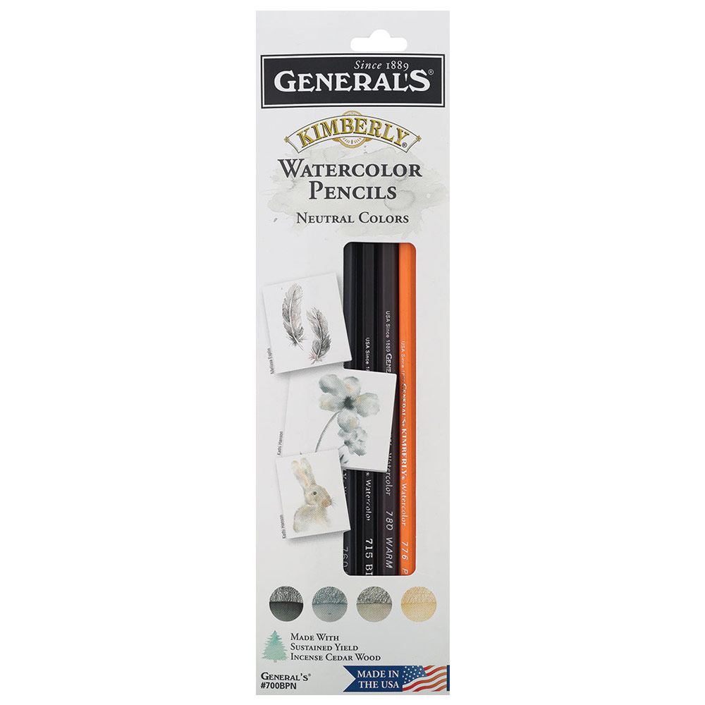 General's Kimberly Watercolor Pencils 4 Set Neutral Colors