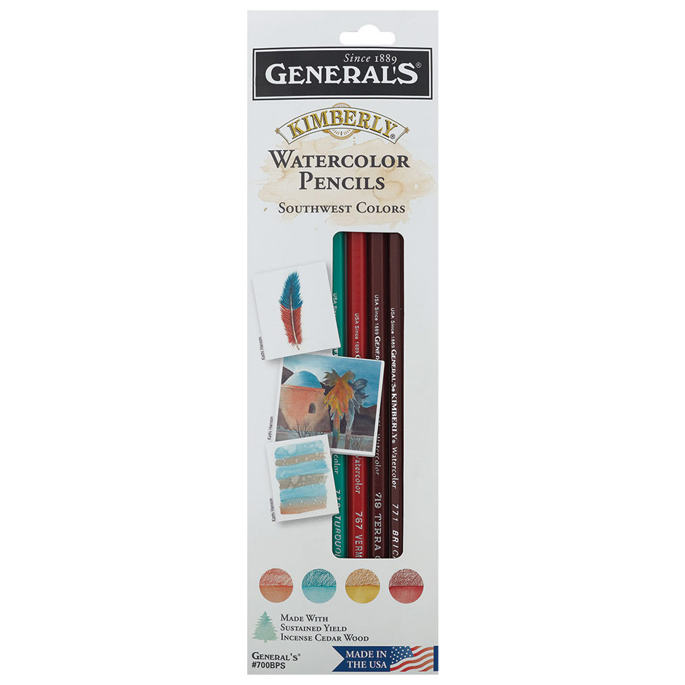 General Pencil - Kimberly Watercolor Pencil Set - 6-Color Set Primary