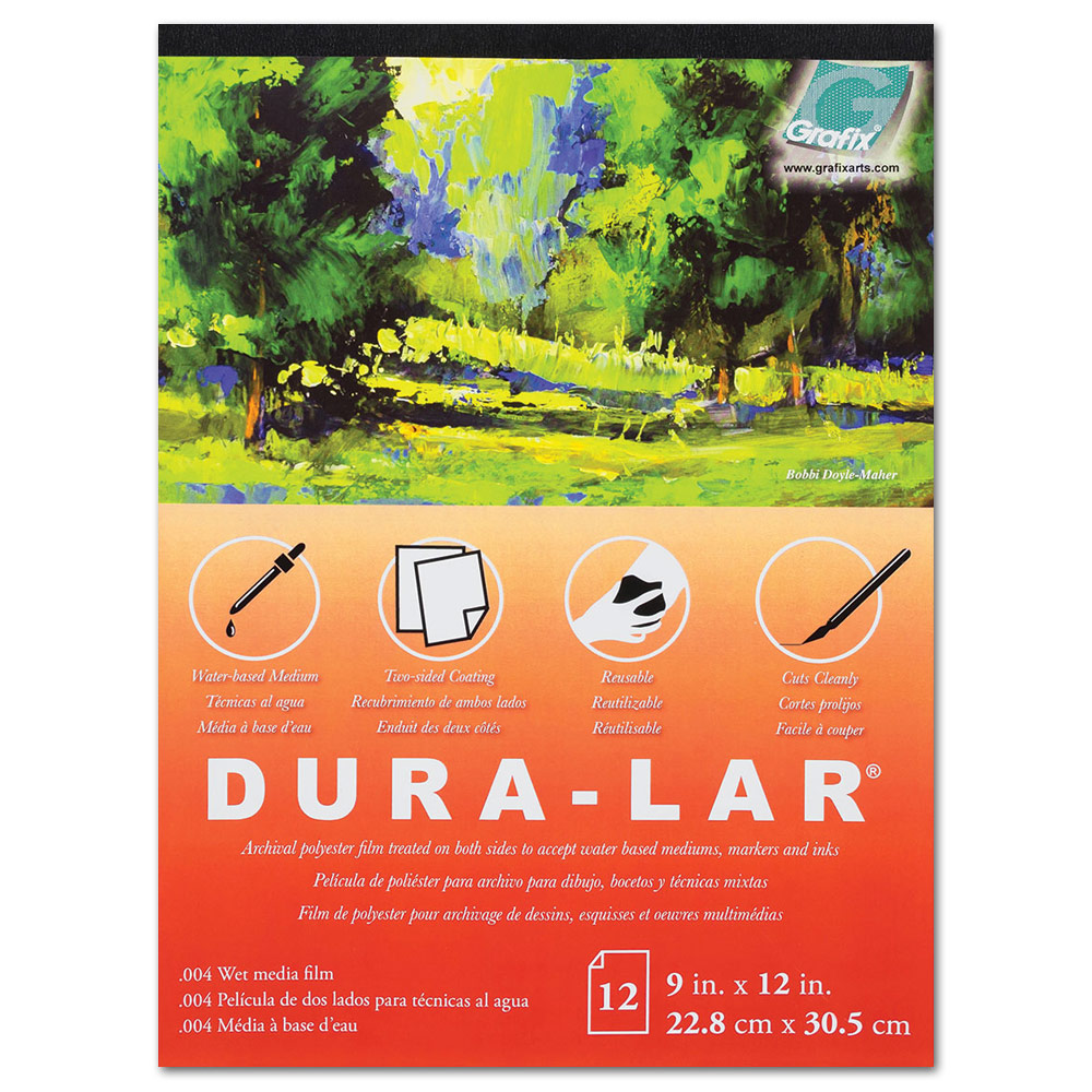 Grafix Dura-Lar Wet Media Film Pad .004" Thick 9"x12" Clear