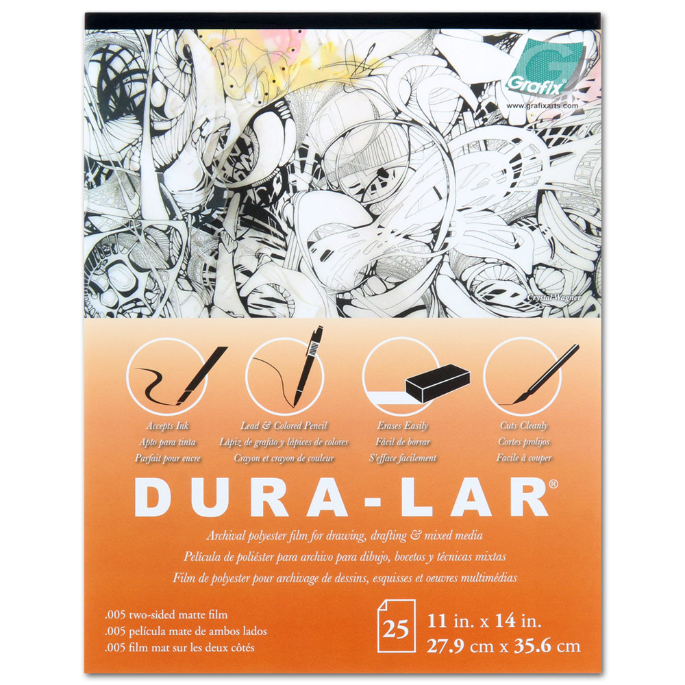 Grafix Dura-Lar Film Pad .005" Thick 25 Sheets 11"x14" Matte