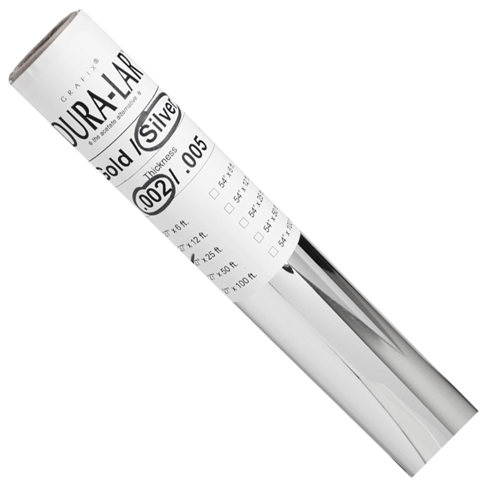 Grafix Duralar Acetate .002" Roll 40"x12' Silver