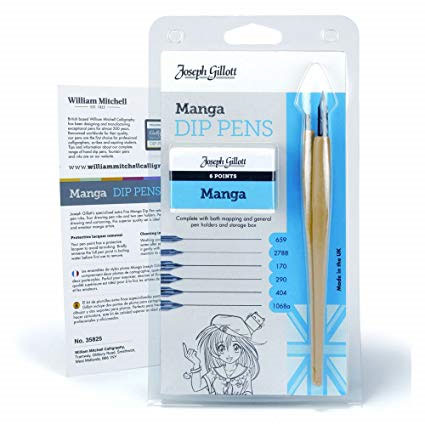 Dip Pen, Boxed Dip Pen, Vintage Handcrafted Manga Pen Natural