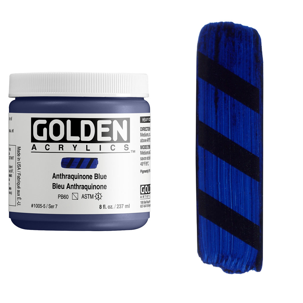 Golden Acrylics Heavy Body 8oz Anthraquinone Blue