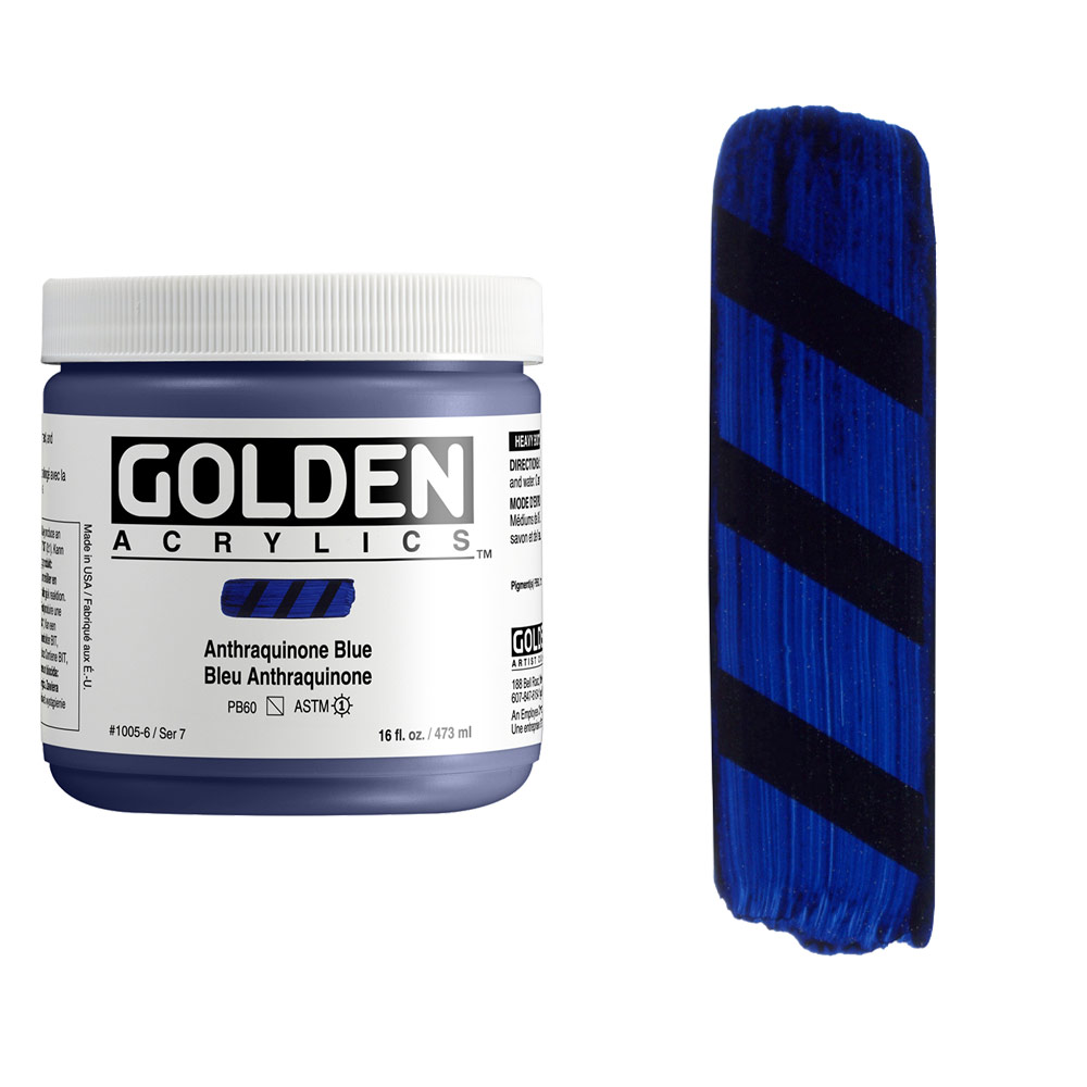 Golden Acrylics Heavy Body 16oz Anthraquinone Blue
