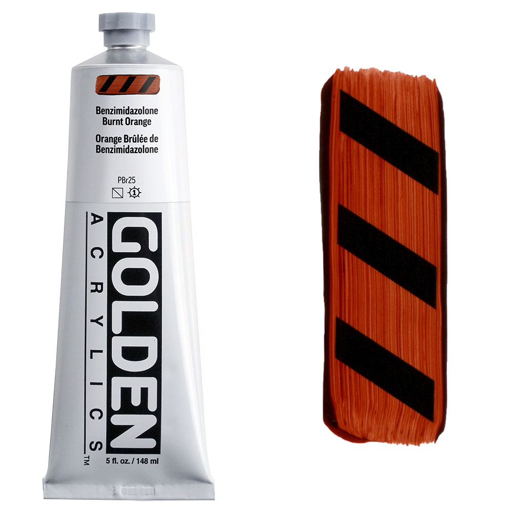 Golden Acrylics Heavy Body 5oz Benzimidazolone Burnt Orange