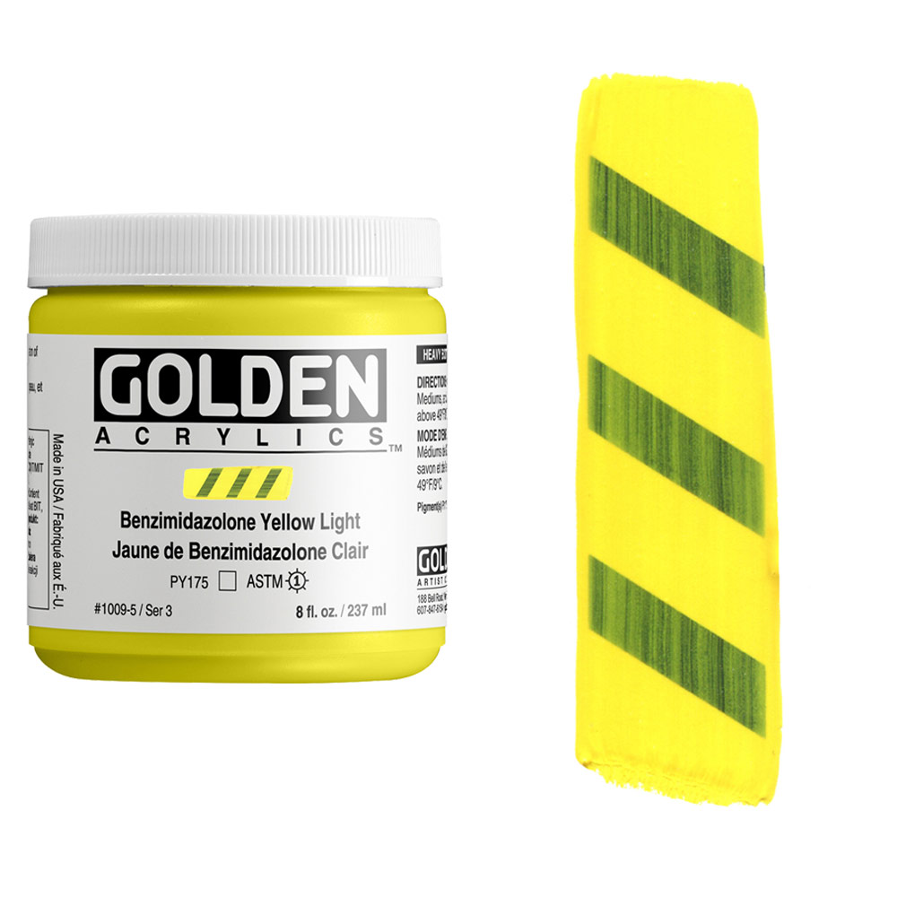 Golden Acrylics Heavy Body 8oz Benzimidazolone Yellow Light