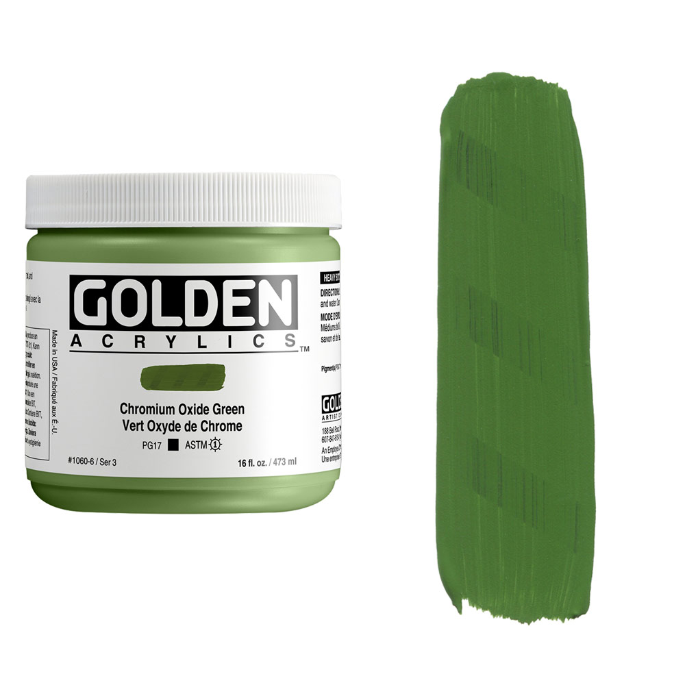Golden Acrylics Heavy Body 16oz Chromium Oxide Green