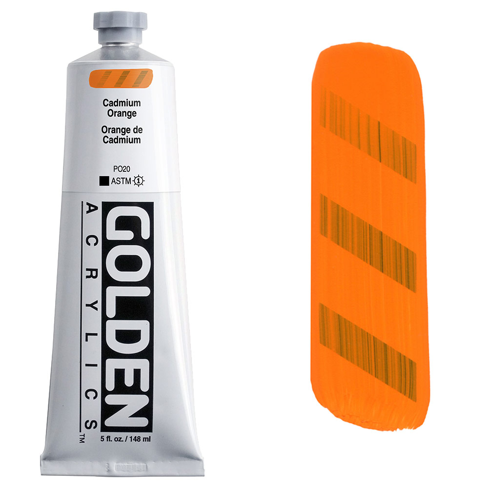 Golden Acrylics Heavy Body 5oz Cadmium Orange